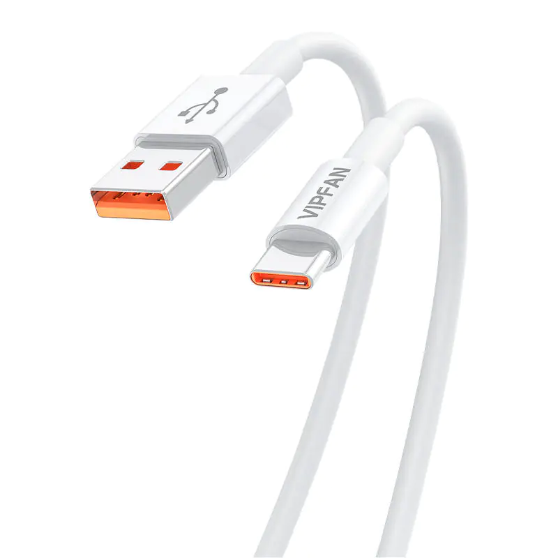 Vipfan X17 USB to USB-C Cable, 6A, 1.2m white Vipfan X17 USB to USB-C Cable, 6A, 1.2m white